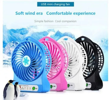 Mini Portable Fan Usb Air Speed Led Lighting Function Fan